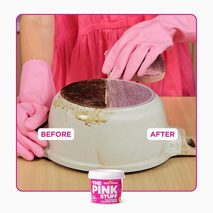 Stardrops The Pink Stuff Cleaning Paste 500g, Multi Purpose Cleaner for Kitchen, Bathroom, Tiles, Glass, Shower, Oven, Sink, Stainless Steel, Removes Grease, Grime & Stains