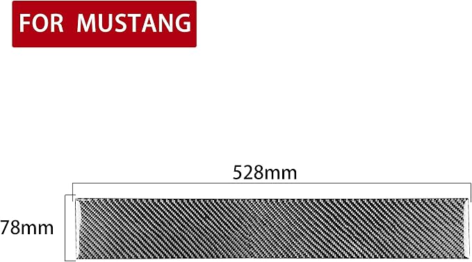 Real Carbon Fiber Trim for Ford Mustang GT Shelby Accessories | for 2005 2006 2007 2008 2009，Co-pilot Central Console Dashboard Cover Strip，Thick Overlay Sticker Decal