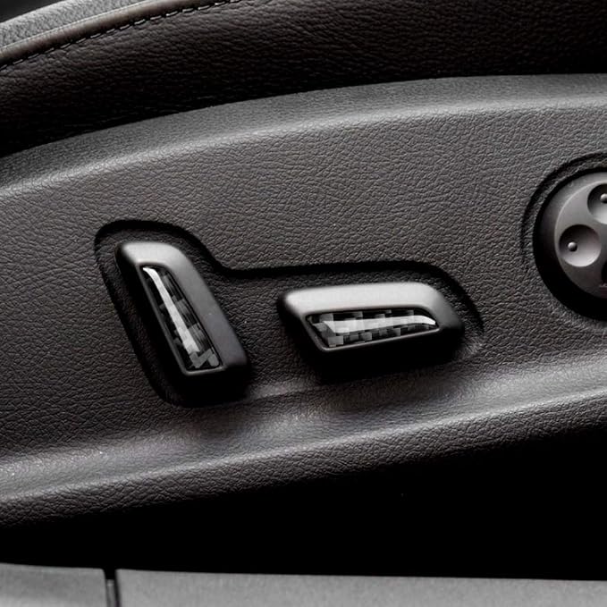 Real Carbon Fiber Trim for Audi Accessories | for B9 A4 S4 A5 S5 2017-2019 / RS5 2018 2019 Seat Adjustment Interior Thick Overlay Decal