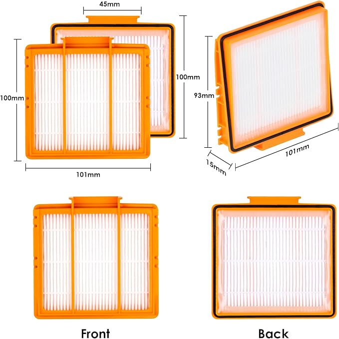 (6 Pieces) UR2650WS HEPA Filters for Shark UR2650WS, RV2820YE, AV2800ZE, AV2810YS, AV2501AE, RV2502AE, AV2501S AV2511AE RV2410WD RV2610WA RV2610WD RV2620WD Vacuum Filter Accessories, Replacement Parts