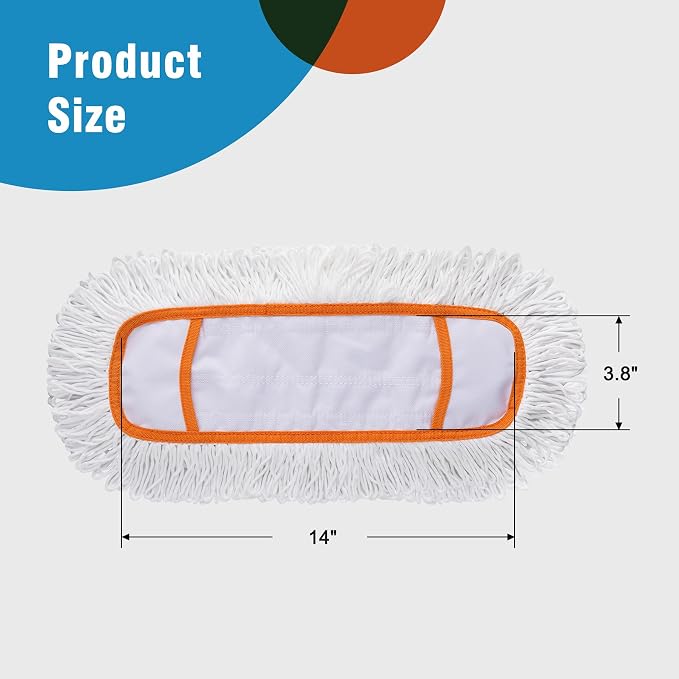 CLEANHOME Microfiber Mop Pads 4 Pieces for Floor Cleaning | Fit CLEANHOME Dust Mop: B09PBPGSJ3, Full Polyester Microfiber Replacement Pads