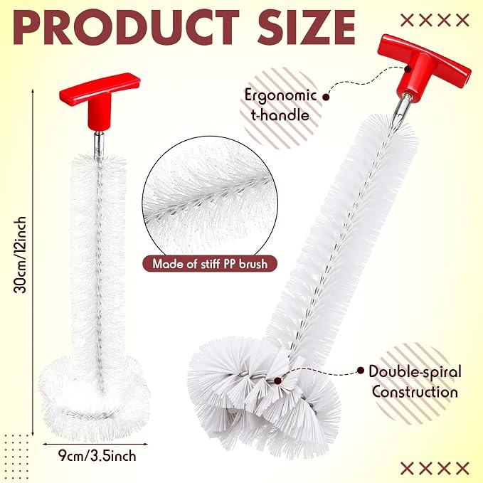 Garbage Disposal Cleaner Sink and Drain Brush Universal Garbage Disposal Cleaner 12'' Long Brush for Kitchen Waste Food(White)