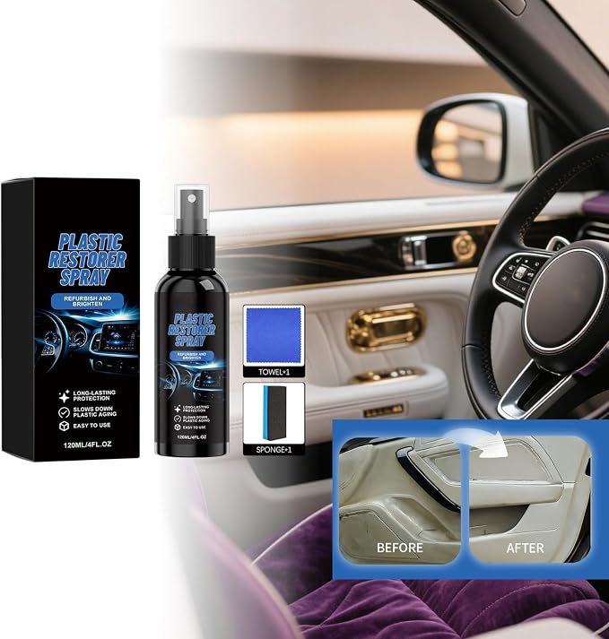 Car Interior Cleaner Coating Polishing Repair | 120ml Car Ceramic Trim Coat Spray for Automotive Truck SUV Sedan Exterior Bumper Door Panels Dashboard Seat