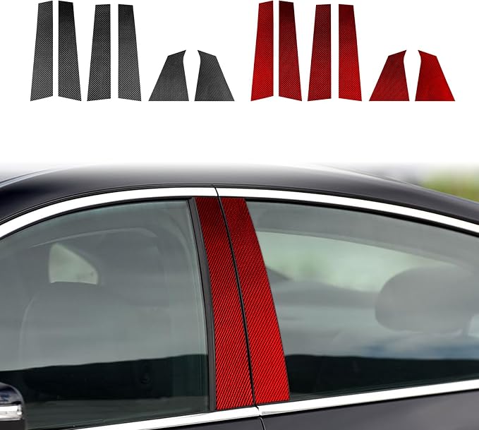 Real Carbon Fiber Trim for Chevy Malibu 9th Gen Accessories | for 2016-2022 B-Pillar Grant Protection Sticker Interior Thick Overlay Decal