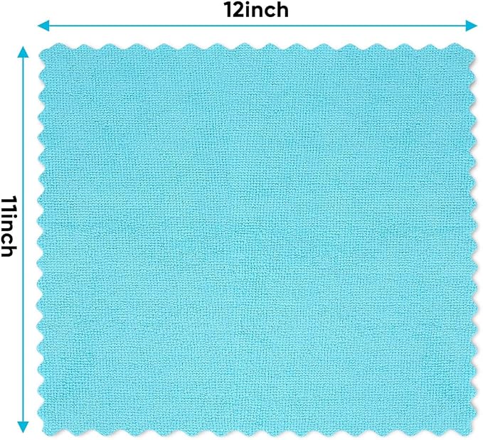 Orighty Microfiber Cleaning Cloth, 400 Pack Highly Absorbent Cleaning Rags, Household Cleaning Supplies, Microfiber Towels Lint Free Cloths for House, Kitchen, Car Care, 12x11 Inch, Multicolor