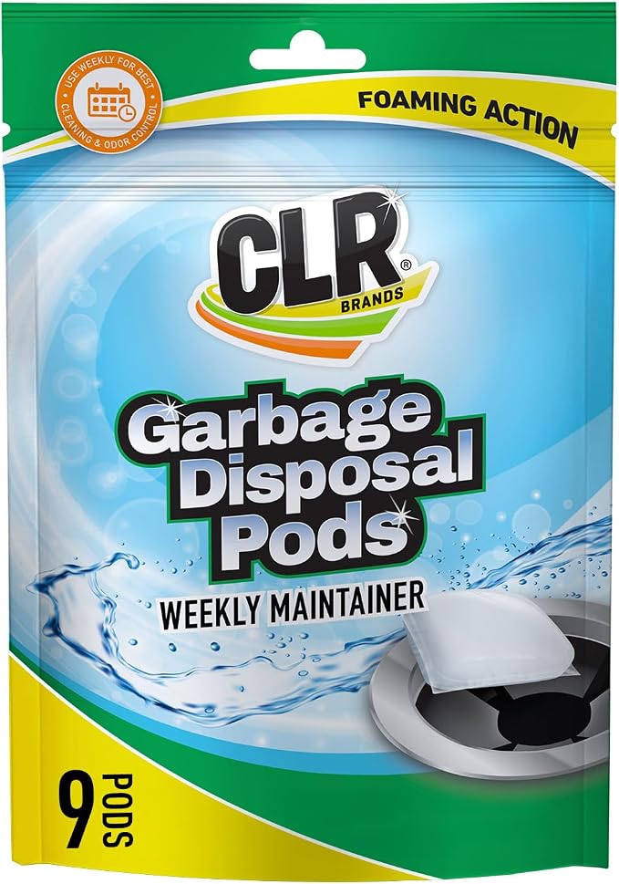CLR Brands® Garbage Disposal Foaming Cleaner combines a powerful fast-dissolving formula with a fresh, clean-scented pod to safely clean and remove disposal odors without scrubbing. Use weekly.