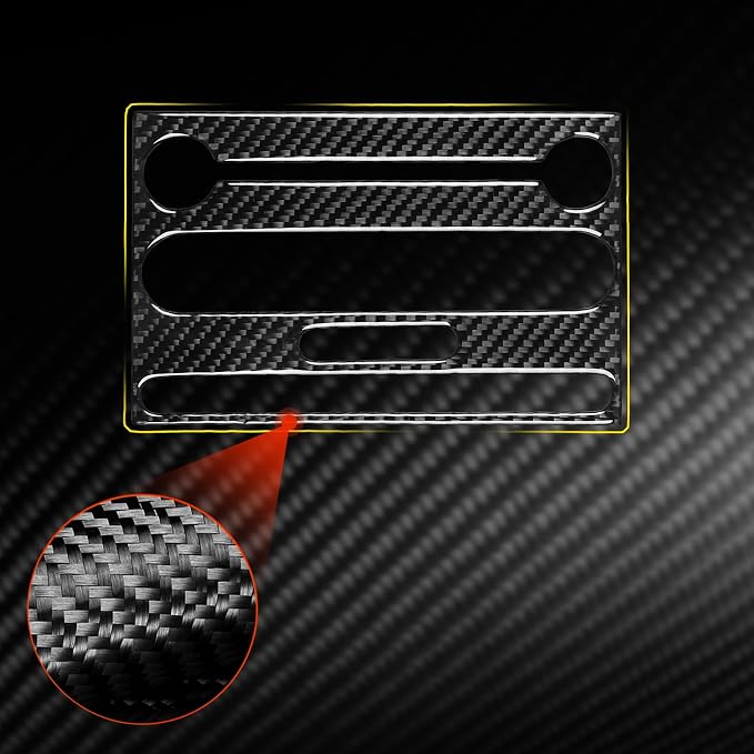Fit for Ford Expedition 2007-2014 Real Carbon Fiber Center Stickers | Center Console Radio Panel Trim | Accessories | Thick Overlay | Anti-scratch