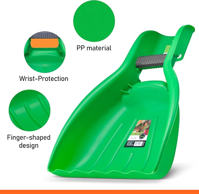 Leaf Collector, Leaf Scoops, Hand Rake for Leaf Picker Upper Gardening Hand Tools, Lawn Cleaning Garden Rake 1 Pair Leaf Scoop, Green Plastic Leaf Grabber, by Superio