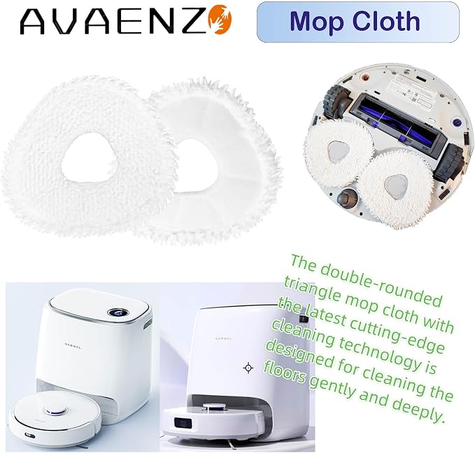 Replacement Mop Pads for Narwal Freo X Ultra Z Ultra Robot Vacuum | Fits Narwal Freo,Freo X Ultra,Freo Z Ultra robot vacuums.Washable and reusable mop pads for daily floor cleaning.