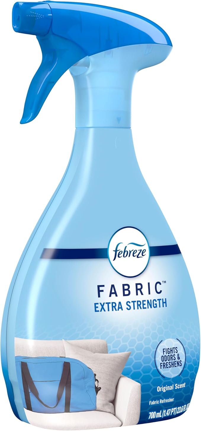 Febreze Fabric Spray Air Freshener, Odor-Fighting Fabric Refresher, Sneaker Balls Alternative, Couch Cleaner, Linen Spray, Multi-Use, Extra Strength Scent, 23.6 fl oz