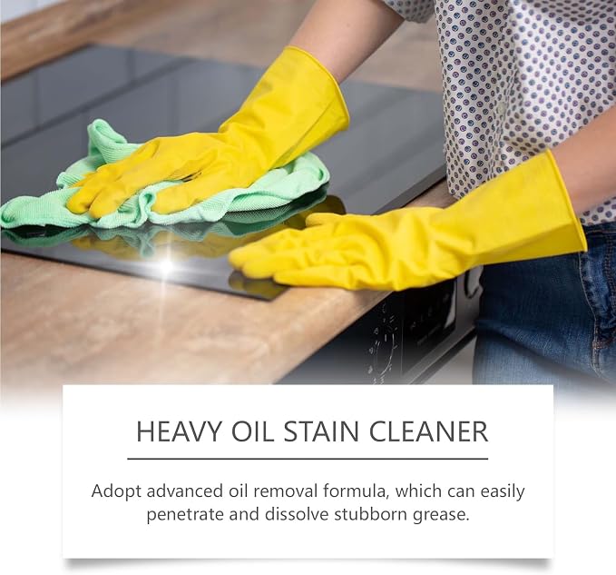 Heavy Oil Stain Cleaner 3.38 fl.oz, Kitchen Degreaser Spray | Helps remove grease, baked-on residue & grime from stovetops, range hoods, ovens & backsplashes; spray formula 3.38 fl.oz