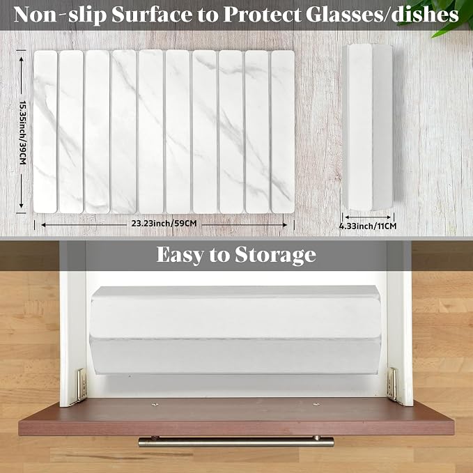 Large Stone Dish Drying Mats for Kitchen Counter, 24"(L)×16"(W) Marble-Pattern, Fast Drying Collapsible Dish Drying Mat, Eco-Friendly Absorbent Diatomaceous Earth Mats for Tableware, Match Countertop
