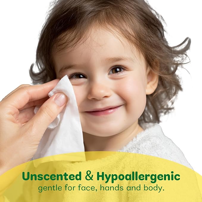 Unscented Travel Wet Wipes, 99% Purified Water Mini Wipes for Sensitive Skin, Hypoallergenic & Plastic-Free Pocket Wipes, 72 Count (12 Packs of 6)