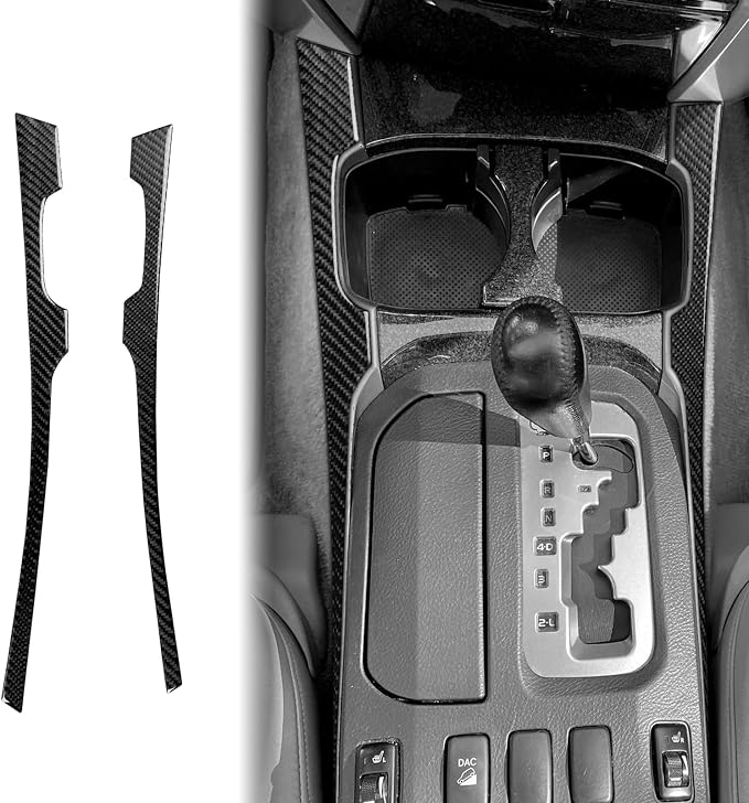 Console Side Stickers Fit for Toyota 4Runner(N210) 2003-2009 | for SR5/Sport Edition/Limited | Real Carbon Fiber | Accessories | Center Console Side Trim Cover | Self-adhesive