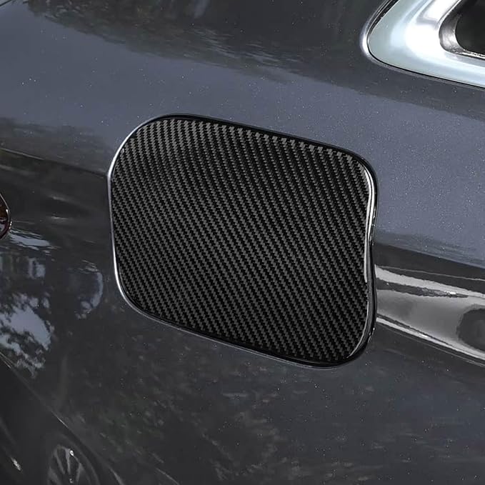 Fit for Audi A3 8Y S3 RS3 2021-2025 Carbon Fiber Fuel Gas Stickers | for Sportback 2021-2025 | Trim Fuel Cap Gas Cap Cover Decorations | Accessories | Self-adhesive | Thick Overlay