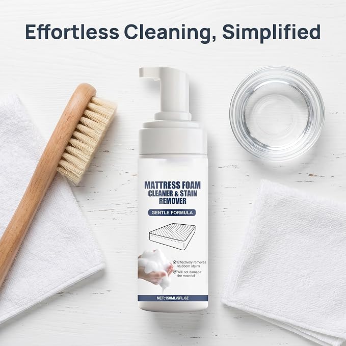 Multi-Surface Mattress Foam Cleaner, Mattress Stain Remover, Powerful Bed Stain Remover Spray for Fabric, Couch, Rug, Carpet, Upholstery (1)