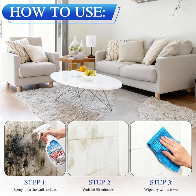 Highly Effective Removal Spray,Wall Cleaner Spray,Multi-Surface Cleaning Solution,Wall Cleaner for Wood,Tile,Fabric,Bathrooms,Kitchens - 8.12 Fl oz
