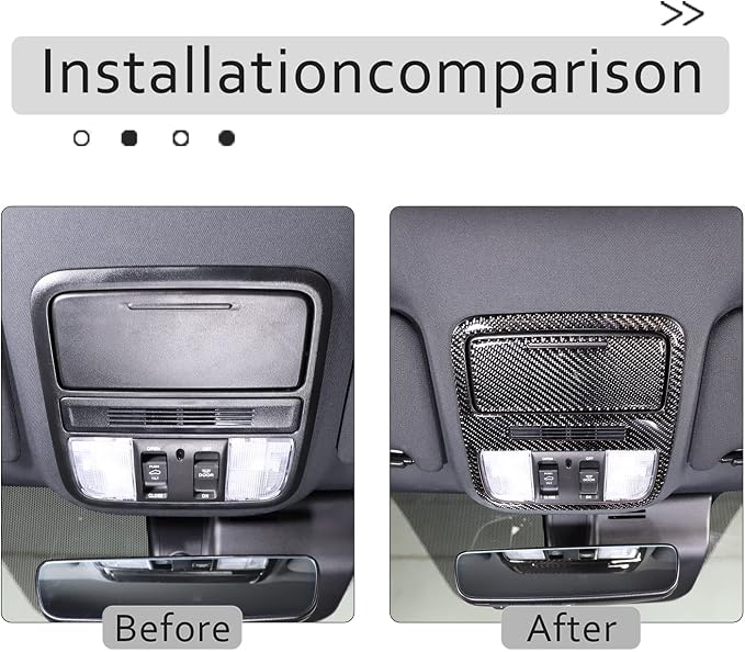 Sunroof Switch Panel Sticker, Interior Roof Dome Light Lamp Trim Cover Framefor for Honda Pilot LX Sport 2019-2022 (Front Reading Light Panel Sticker)