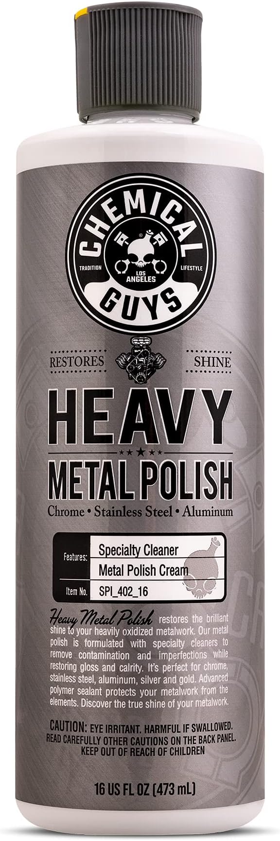 Chemical Guys, Heavy Metal Polish for Chrome, Aluminum & Stainless, 16 oz