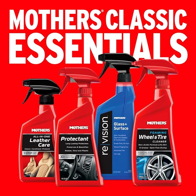 Mothers Protectant, 16 oz. (05316) | Long-Lasting UV Protection for Rubber, Vinyl & Plastic, Shields Dash, Trim, Bumpers & Tires from Fading, Cracking & Drying