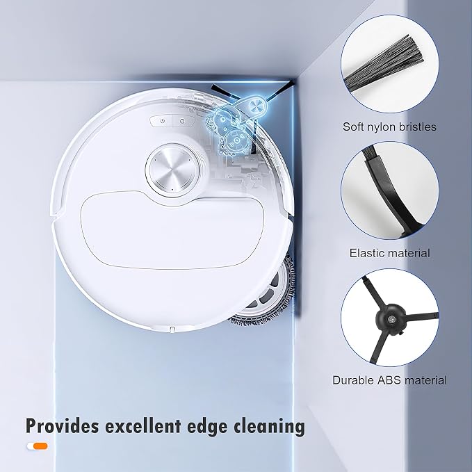 26 Pack Replacement Parts for Roborock Qrevo Master/Qrevo Slim Robot Vacuum | 2 Main Brush 6 Side Brushes 4 HEPA Filters 6 Mop Pads 6 Dust Bags 1 Cleaning Brush 1 Screwdriver