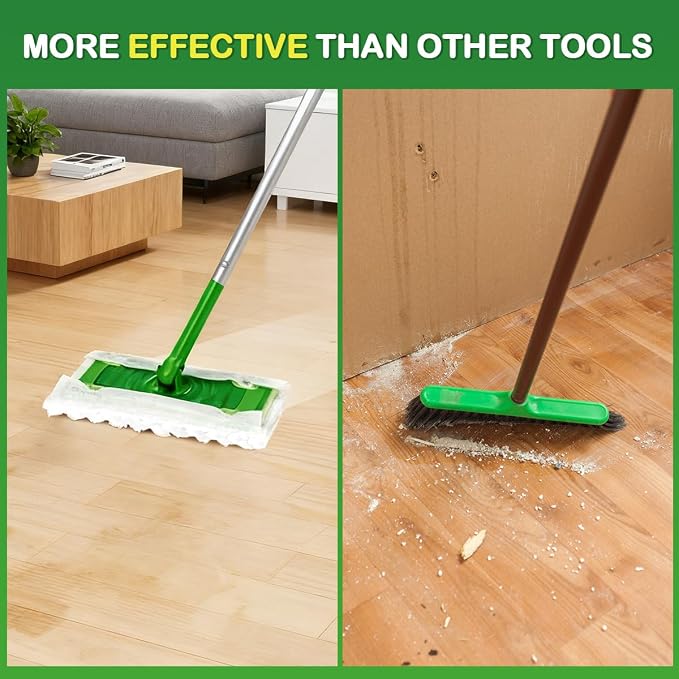 LAUNDRYLUX Heavy Duty Dry Sweeping Cloths Refills Compatible with Swiffer Sweeper, Multi Surface Pet Dry Pads Refill, Floor Cleaner for Dust, Hair, Dirt, Disposable Duster Mop Pad - 32 Count