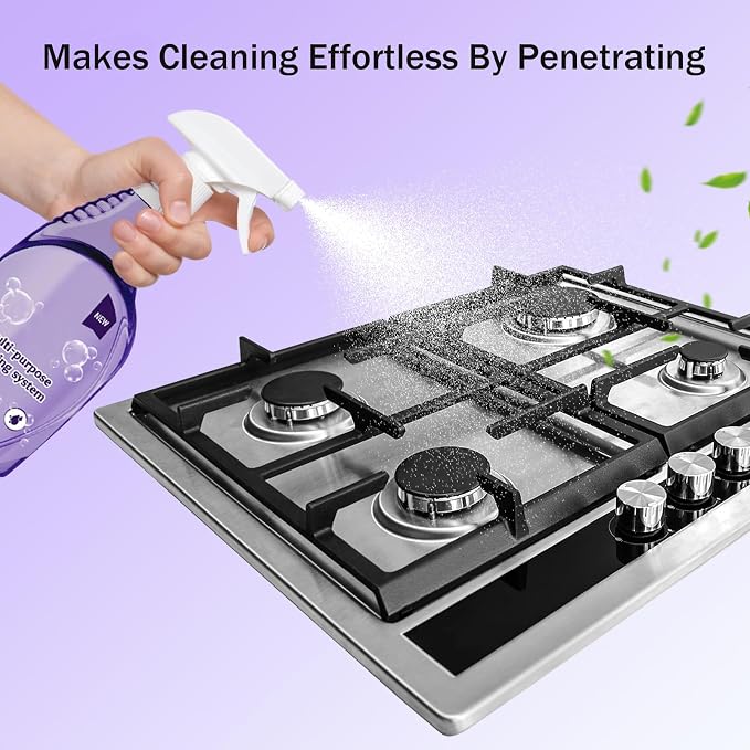 Clean Spray Cleaner for Ovens, All-Purpose Cleaning Spray, Multi-Surface Cleaner for Households, Instant Stain Removal (1 Bottle+18 Pcs Concentrated Cleaning Tablets)