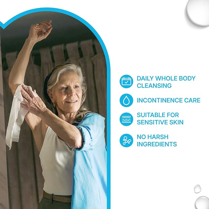 WaterWipes Sensitive Whole Body Cleansing Wipes, 99.9% Purified Water, XL Textured Wipes, Incontinence Care, Fragrance Free, 360 Count