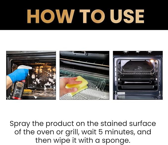 Oven Cleaner Heavy Duty Spray, Cleans and Degreases BBQ Cooking Grates and Racks, Heavy Duty Oven and Grill Cleaner for Microwave, Air fryer,Ovens, Grills, 100ML