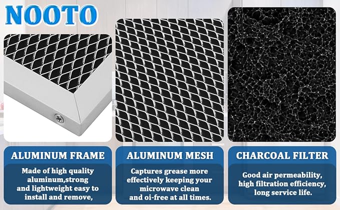 W10892387 Microwave Hood Charcoal Carbon Filter for Whirlpool W10845250 4455038 AP6036051 PS11769323