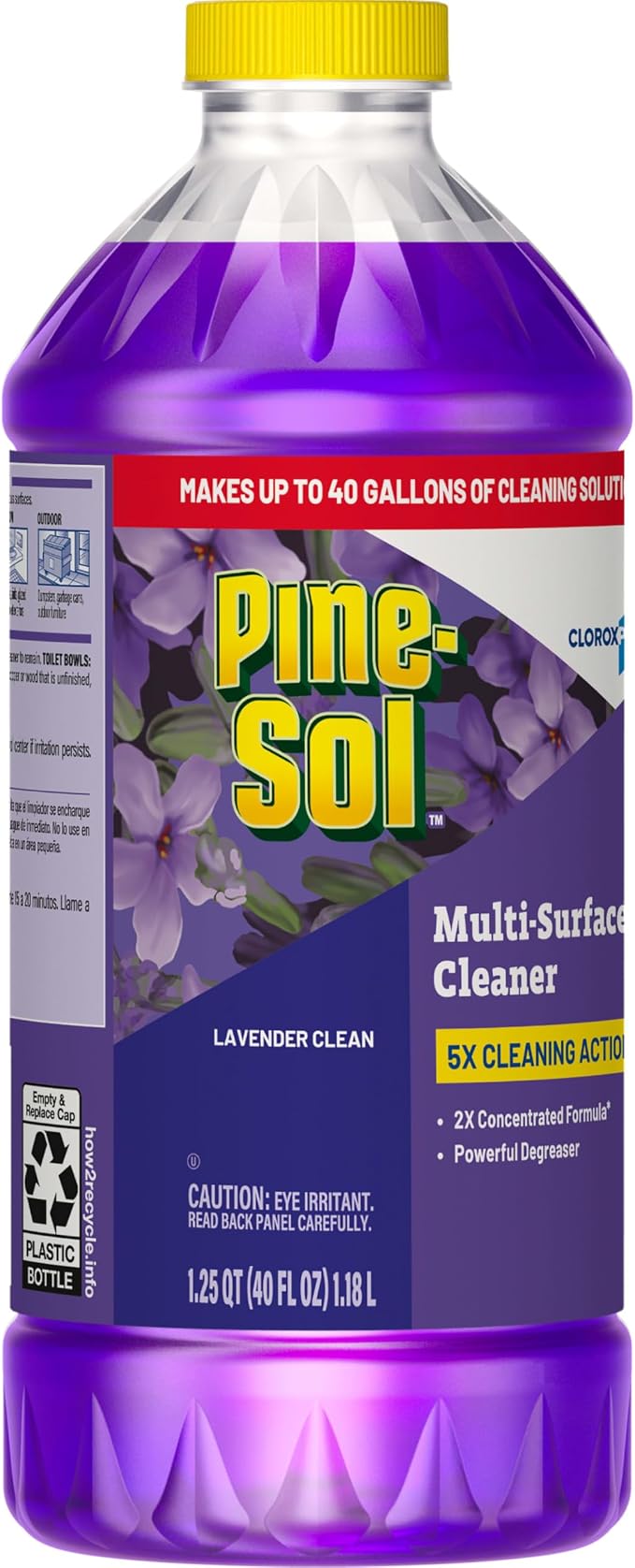 CloroxPro Pine-Sol Multi-Surface Cleaner, All Purpose Cleaner, Lavender Clean, 40 Fluid Ounces (Package May Vary)