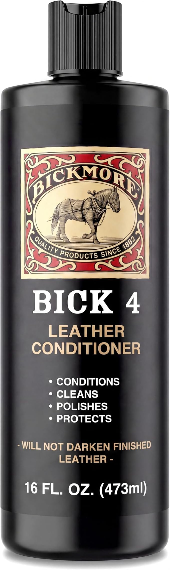Bick 4 Leather Conditioner & Cleaner, Won't Darken Boots, Couch, Bags 16 oz | Made in USA, For Shoes, Furniture, Jackets, Auto Interiors, Apparel & Accessories