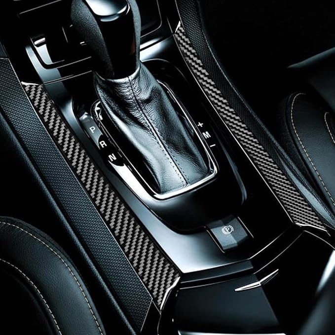 Gear Shift Decoration Sticker Real Carbon Fiber Compatible with Cadillac CTS 2008 2009 2010 2011 2012 2013 Interior Car Trim Accessories