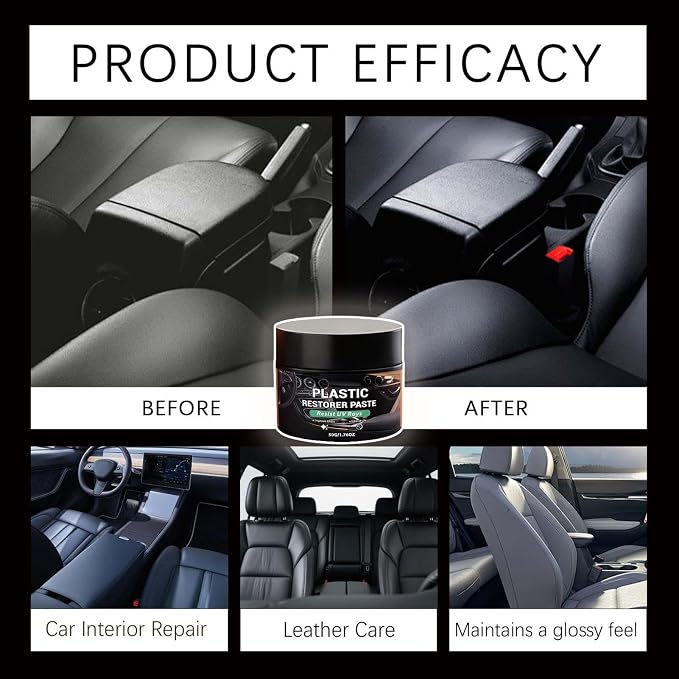 Trim Restorer Automotive 50g Polishing Car Detailing Kit | Vehicle Dashboard Cleaner Paste for Truck SUV RV Sedan Van Door Trim Bumpers Dashboard Wheel