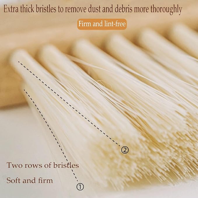 Mini Broom and Dustpan Set Small Metal Dustpan and Brush Set Hand Whisk Broom for Home Office Desktop Sofa Pet Care Household Cleaning (PET bristles, Black)