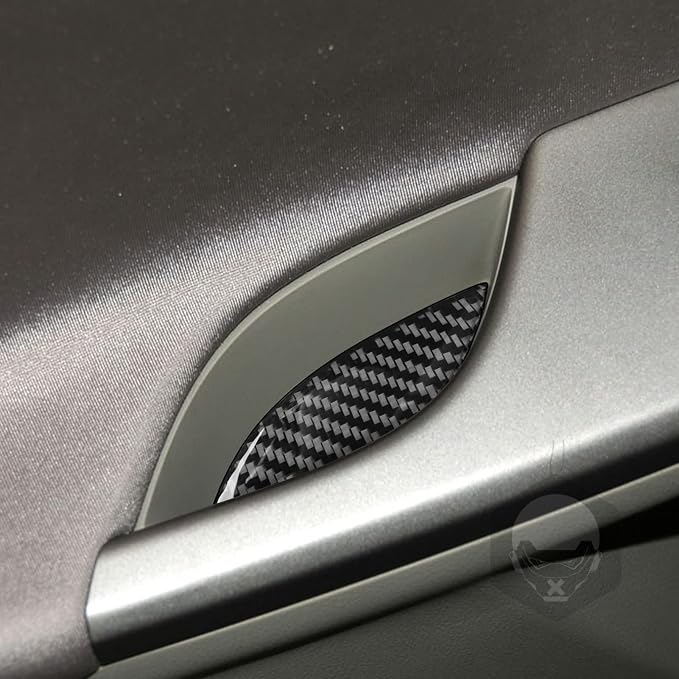 Door Storage Mat Trim for Toyota Corolla 2009-2013 Accessories Black | Soft Carbon Fiber | Upgrades for Car | Only for Left-Hand Drive | Anti-Scratch | Sporty Style