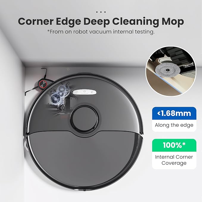 12 Pack Mop Pads Refills for Roborock S8 MaxV/S8 Max Ultra Robot Vacuum | 6 Pack Mop Cloth with Dual Sonic Vibrations Modules, 6 Pack Edge Mop Pads Accessories