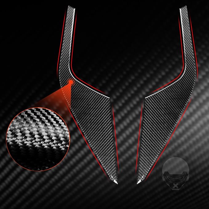 Central Armrest Panel Stickers Fit for Chevrolet Blazer 2019-2025 | for L/LT/RS/Premier | Real Carbon Fiber | Central Armrest Panel Cover | Anti-scratch | Self-adhesive