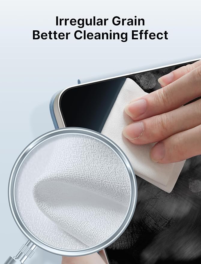 JSAUX Microfiber Cleaning Cloth 50 Pack, Lens Wipes for Eyeglasses Screen | Disposable microfiber lens cloth safe for glasses, camera, iPad, iPhone, Steam Deck, LCD TV, Switch 2, phone screens and more