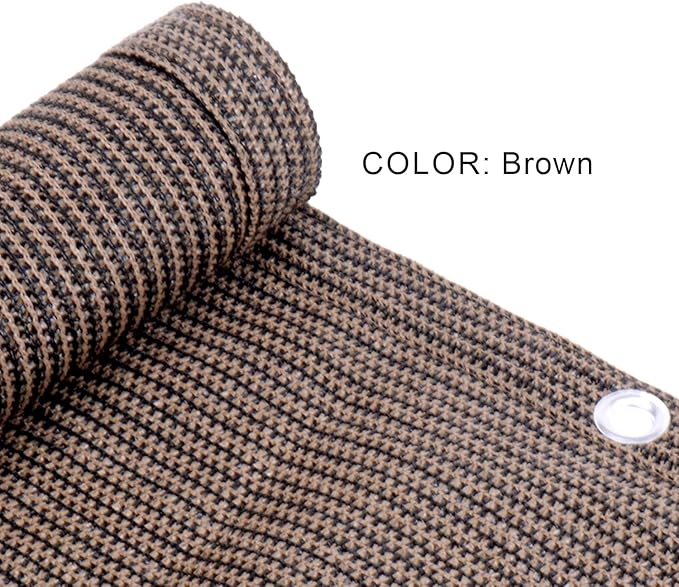 LOVE STORY 3.3' x 19.7' Balcony Privacy Screen Cover for Apartment, Brown | HDPE Fabric, 95% UV Block, Fence Cover for Patio Deck, Railing Screen for Porch, Privacy Protective, Custom Size Available
