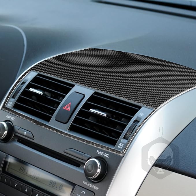 Dash Air Vent Cover Trim for Toyota Corolla 2009-2013 Accessories Black | Soft Carbon Fiber | Upgrades for Car | Only for Left-Hand Drive | Anti-Scratch | Sporty Style