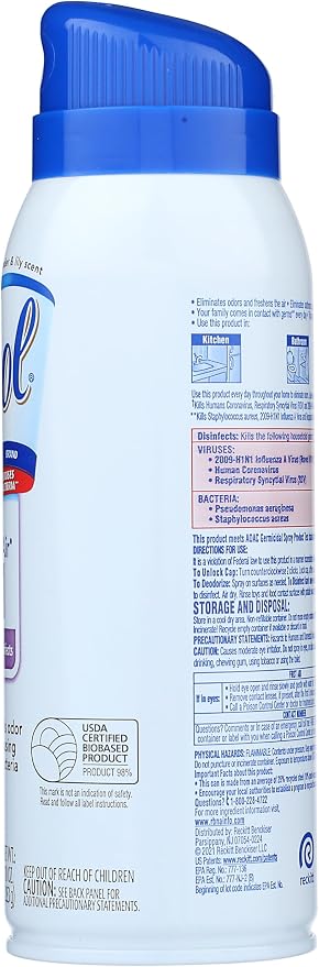 Lysol Disinfectant Spray Neutra Air Lavender Lily 10 oz