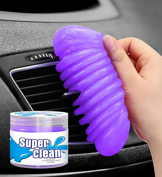 TeSabMi Car Cleaning Gel Car Cleaning Putty Car Putty Car Interior Cleaner Car Slime Car Detailing Kit Car Accessories Gifts for Men Women Stocking Stuffers Purple