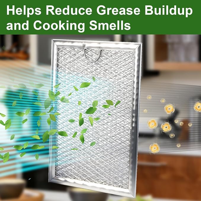 3PCS Microwave Grease and Charcoal Filter Set Compatible with GE JVM3160DF8BB JVM3160DF8CC JVM3160DF8WW JVM3160RF8SS JVM1540SM1SS JVM1540SM2SS