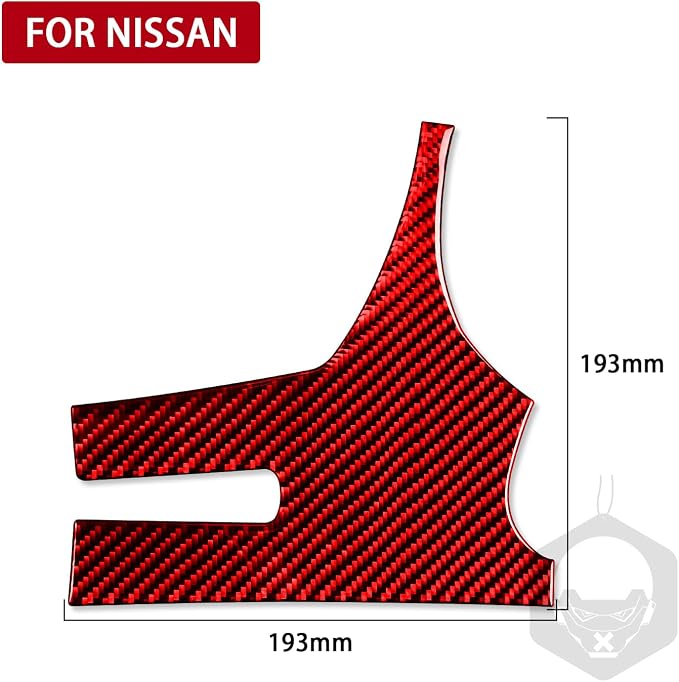 Red Real Carbon Fiber Trim for Nissan Rogue Accessories | for 2014-2020 / Rogue Sport 2017-2022 Headlight Switch Panel Cover Sticker Interior Thick Overlay Decal