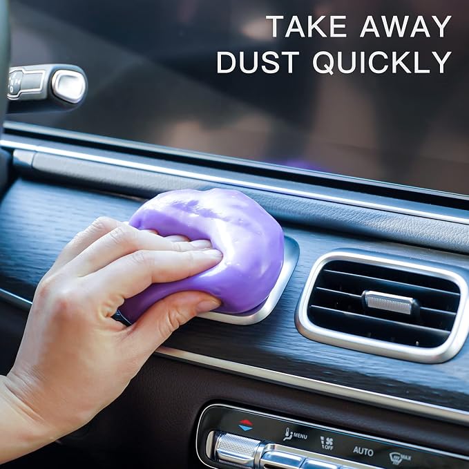 TICARVE 2Pack Cleaning Gel for Car Cleaning Putty Car Slime for Cleaning Car Detailing Putty Detail Tools Car Interior Cleaner Automotive Car Cleaning Kits Keyboard Cleaner Blue Purple (320g/11.2oz) | Detail Tools Car Interior Cleaner Automotive Cleani...