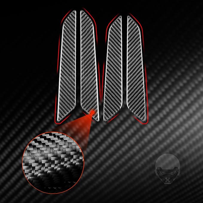 Real Carbon Fiber Trim for Audi 80A Q5 Accessories | for SQ5 2018-2025 Dash Door Inner Pull Panel Cover Sticker Interior Thick Overlay Decal