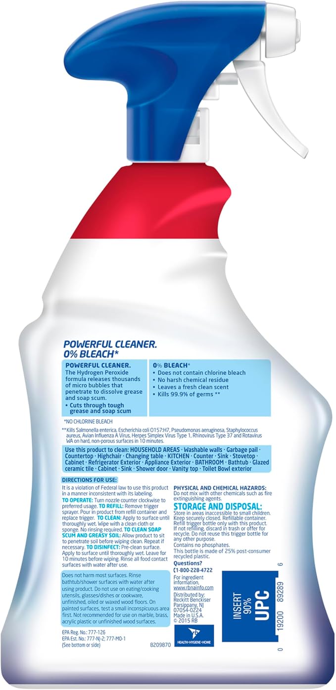 Lysol Cleaner Hydrogen Peroxide Multi-Purpose Cleaner Spray, Citrus, 32 Fluid Ounce