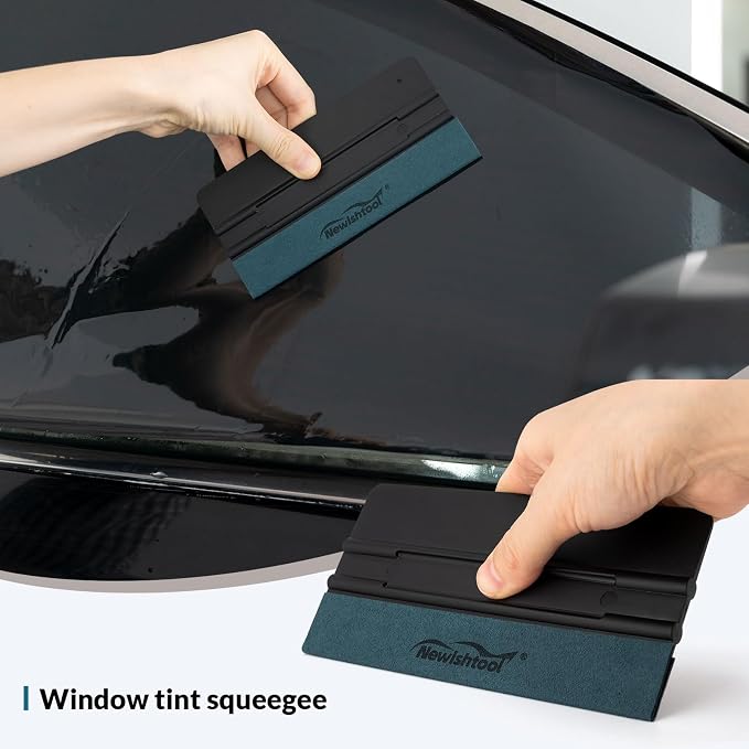 NEWISHTOOL 3 Pcs Vinyl Wrap Squeegee Different Size Felt Squeegee for Vinyl | Suede Felt Edge Squeegee Sign Making Wrap Tool for Wallpaper Smoothing, Car PPF Vinyl Wrap Window Tint Application