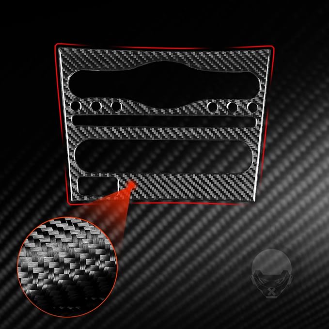 Real Carbon Fiber Trim for Infiniti Accessories | for G35 G37 G25 Q60 Q40 2007-2015 X S Sedan Coupe Convertible Dash CD AC Control Panel Interior Thick Overlay Decal
